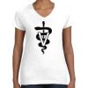 Women's Fine Jersey V-Neck Tee Thumbnail