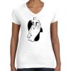 Women's Fine Jersey V-Neck Tee Thumbnail